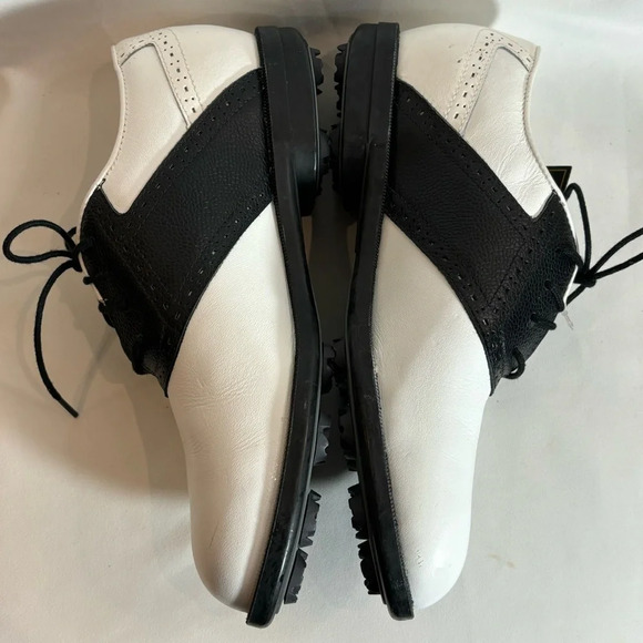 REEBOK Sz 7.5 Hexalite Black White Gortex GOLF Saddle Shoes NEW WITH TAG - Picture 6 of 16